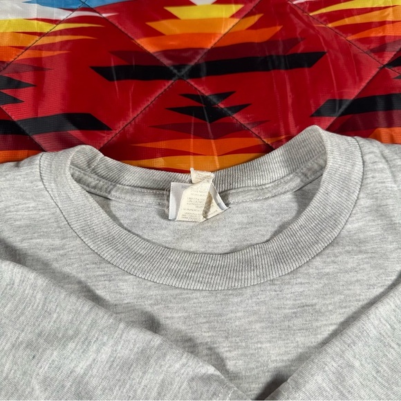 Vintage 90's Patriots Day Shoot-Out Hockey Shirt Jerzees Large Gray New York NY - Picture 8 of 12